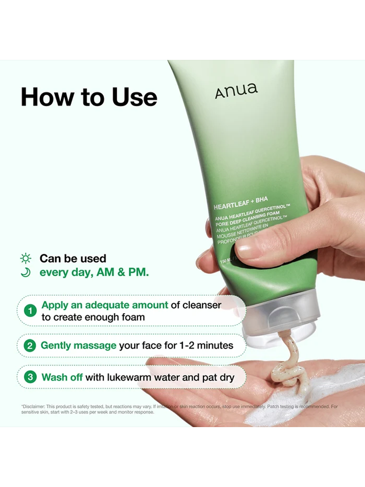 ANUA Heartleaf Quercetinol Pore Deep Cleansing Foam 150ml