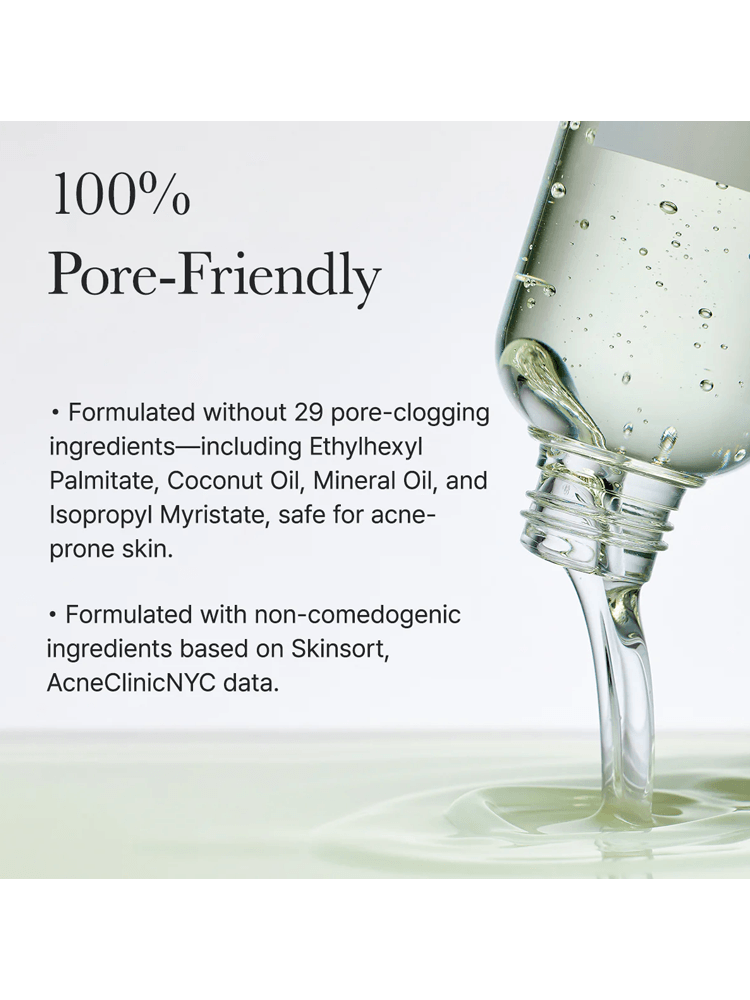 ARENCIA Pore Melt Mochi Cleansing Oil is 100% pore-friendly, formulated to avoid pore-clogging ingredients.