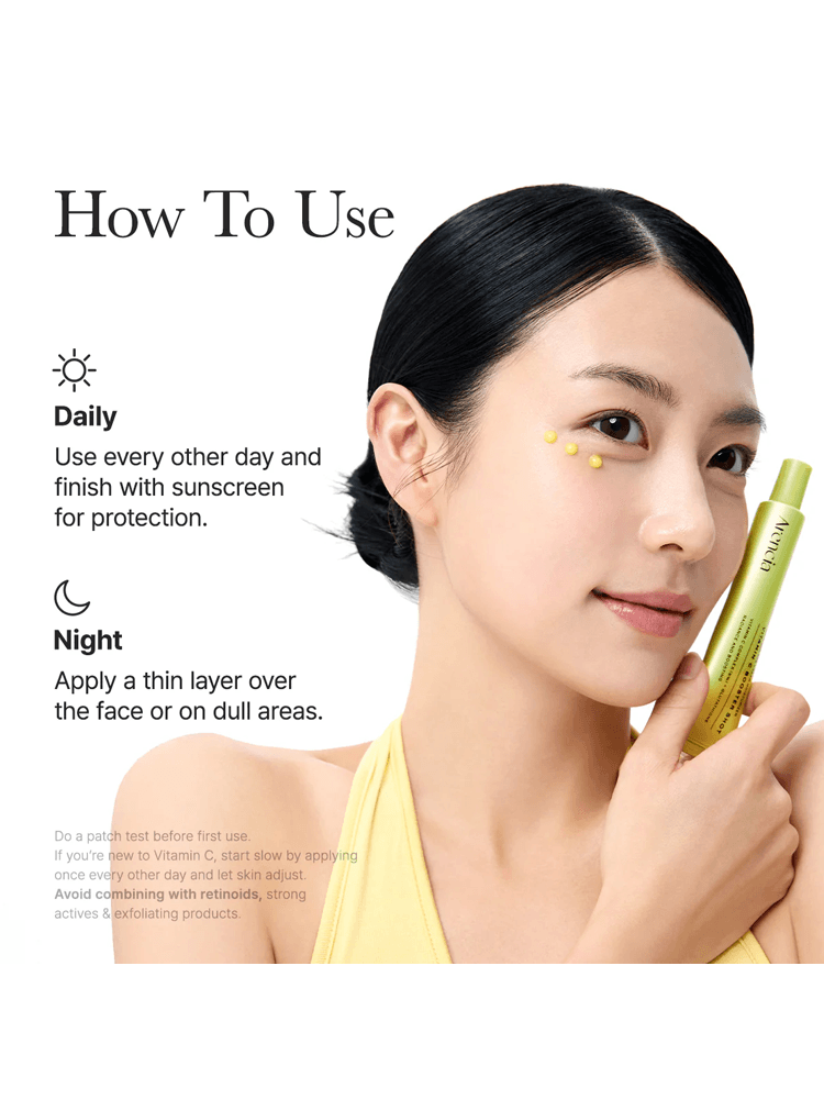 How to use ARENCIA Vitamin Booster Shot for daily and nightly skincare routines.