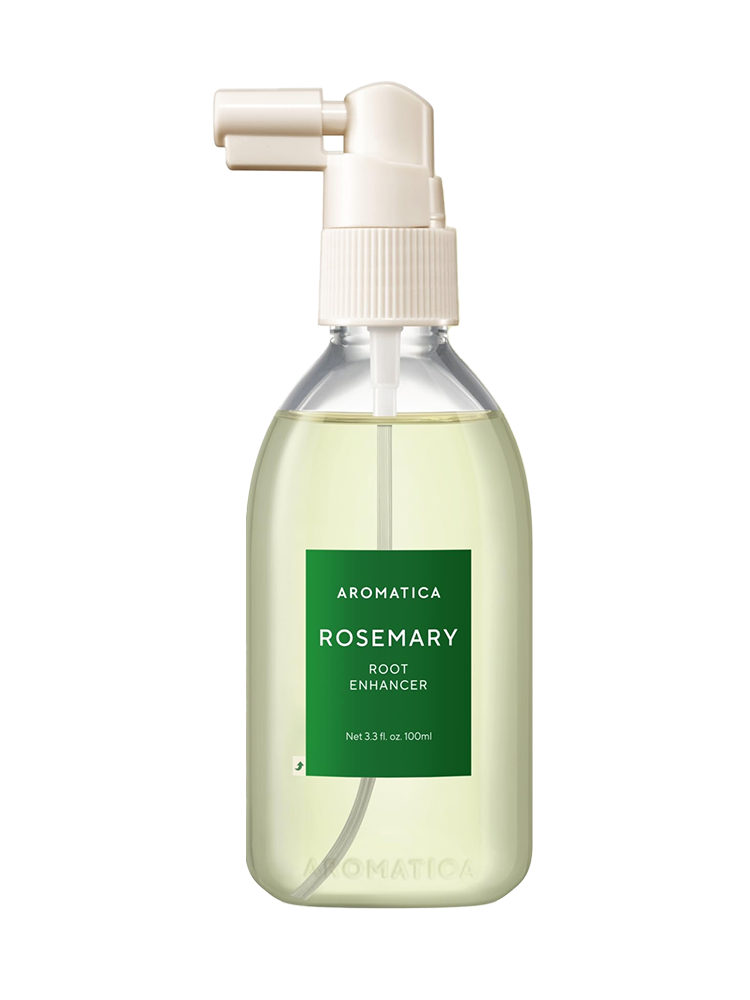 AROMATICA Rosemary Root Enhancer 100ml spray bottle for nourishing scalp and roots.