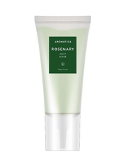 AROMATICA Rosemary Scalp Scrub 165ml tube with a fresh green design, ideal for cleansing and refreshing hair and scalp.