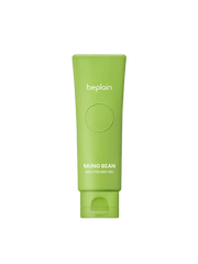 BEPLAIN Mung Bean Milk Peeling Gel 120ml in a green tube, designed for gentle skin exfoliation.