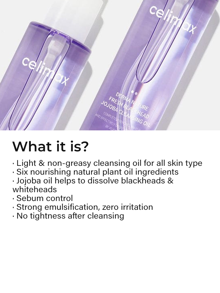 CELIMAX Derma Nature Fresh Blackhead Jojoba Cleansing Oil 150ml