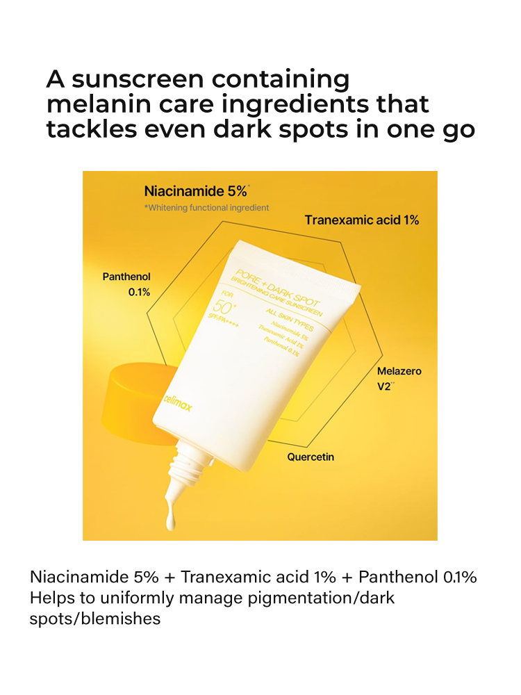CELIMAX PORE+DARK Spot Brightening Care Sunscreen 50ml SPF50+/PA++++