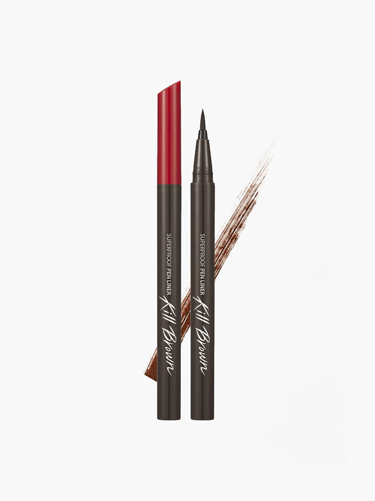CLIO Superproof Pen Liner 0.55g featuring a sleek black liner design and rich color options.