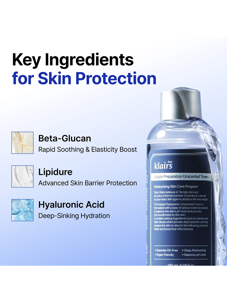 DEAR KLAIRS Supple Preparation Unscented Toner 180ml