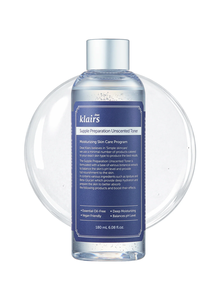 DEAR KLAIRS Supple Preparation Unscented Toner 180ml