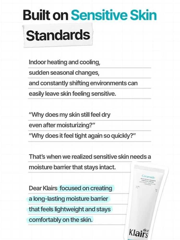 DEAR KLAIRS Rich Moist Barrier Capsule Cream 80g