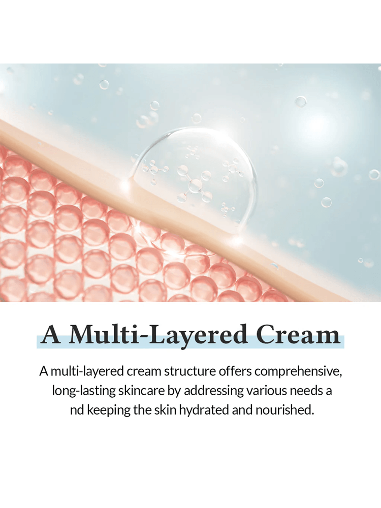 Dr.Althea 147 Barrier Cream A close-up of a multi-layered cream texture showcasing hydration and nourishment for skincare.