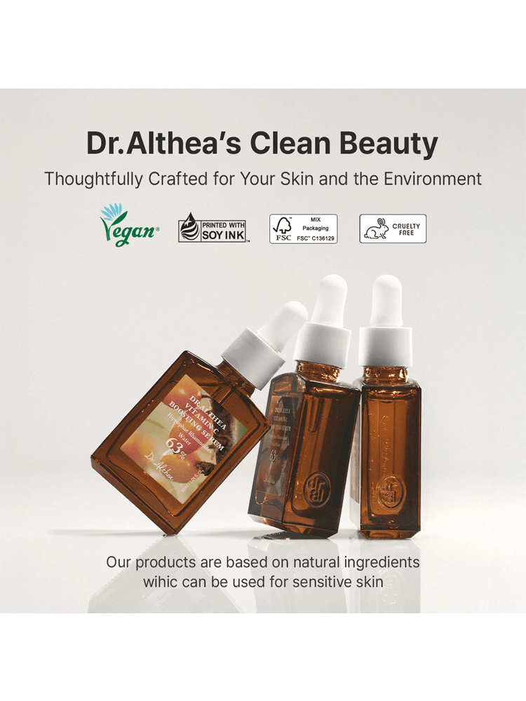 Dr.Althea Vitamin C Boosting Serum 30ml bottles with clean beauty branding