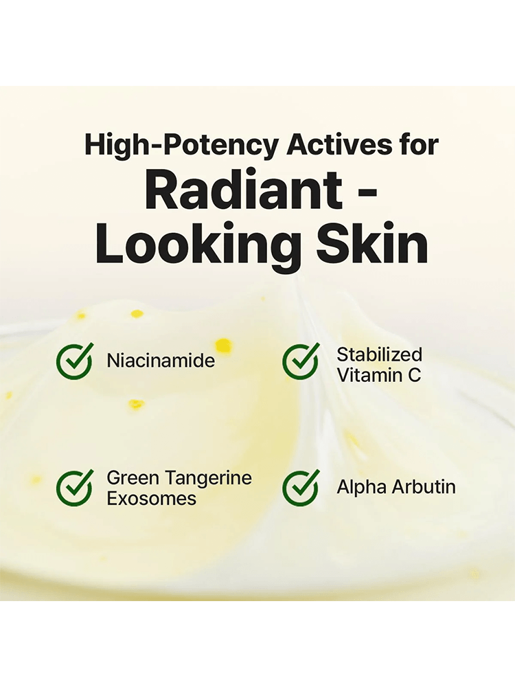 GOODAL Green Tangerine Vita C Dark Spot Care Cream Alpha ingredients for radiant-looking skin with niacinamide and vitamin C.