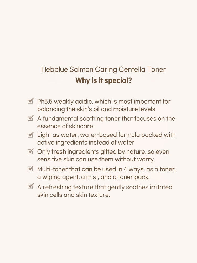 HEVEBLUE Salmon Caring Centella Toner 200ml
