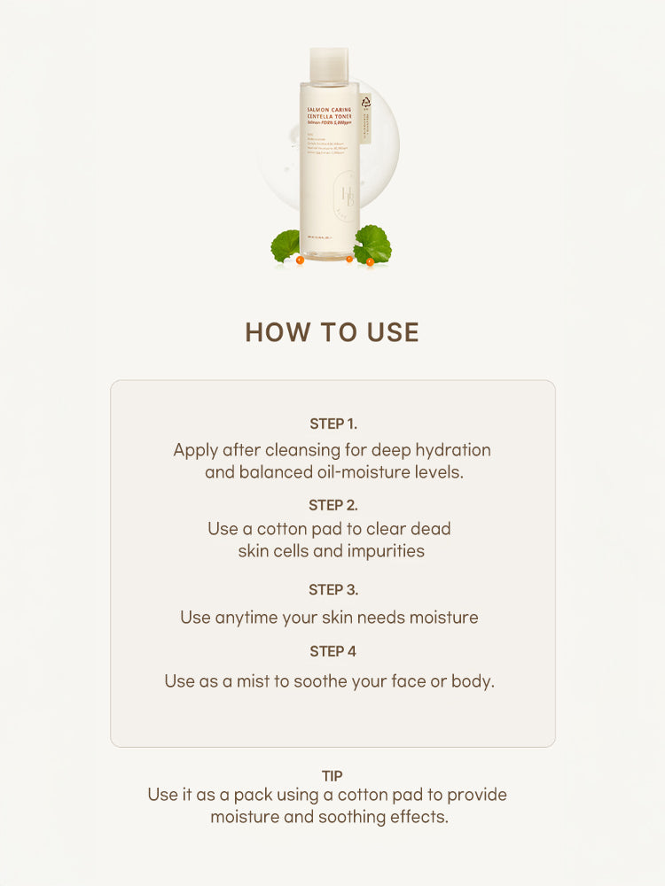 HEVEBLUE Salmon Caring Centella Toner 200ml