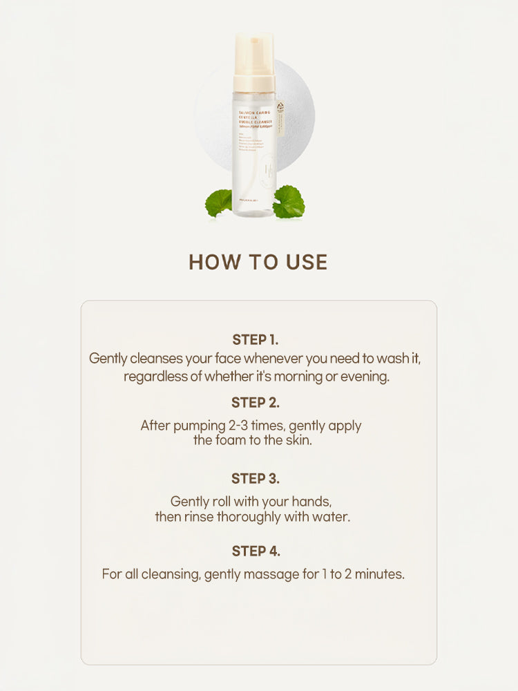 HEVEBLUE Salmon Caring Centella Bubble Cleanser 200ml