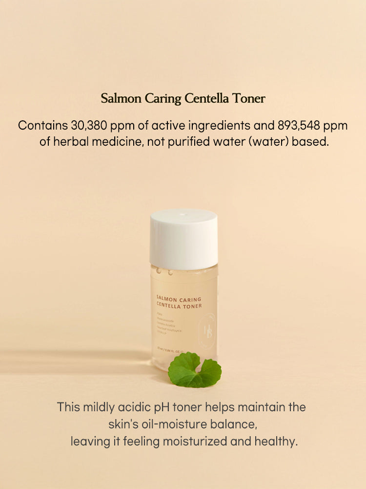 HEVEBLUE Salmon Caring Centella Special Travel Kit Bag