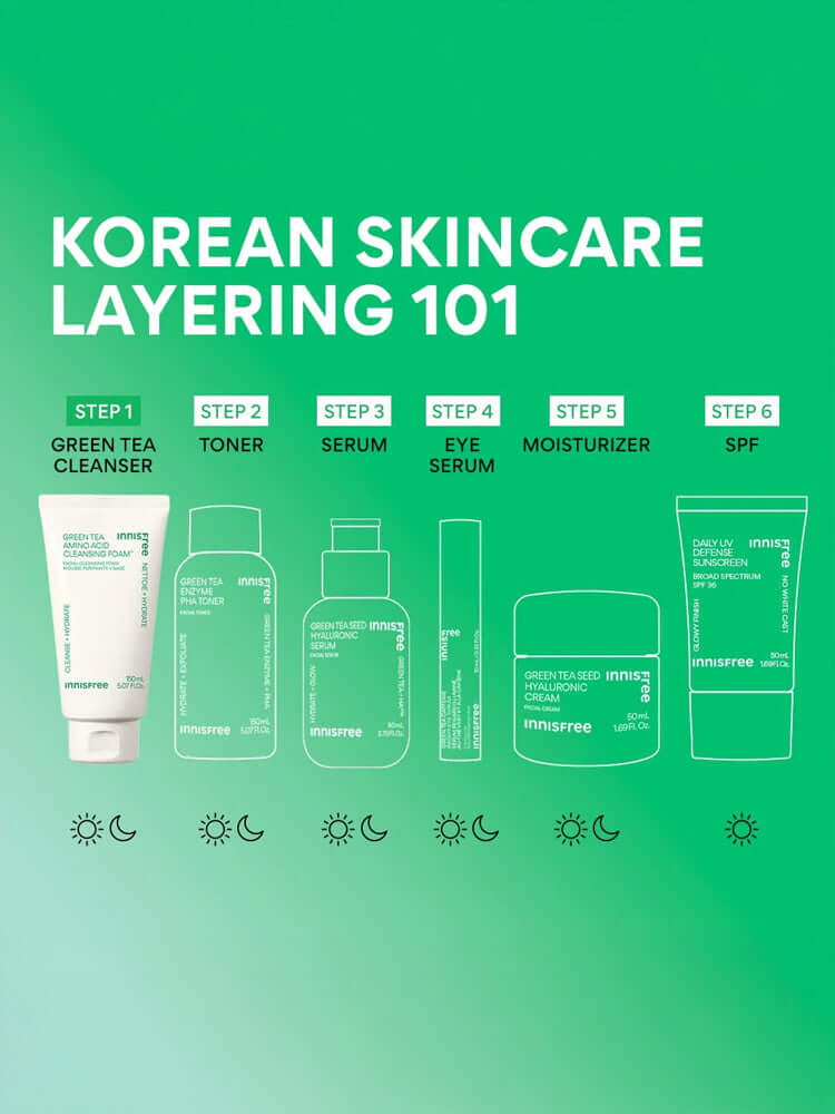 INNISFREE Green Tea Amino Hydrating Acid Cleansing Foam 250g