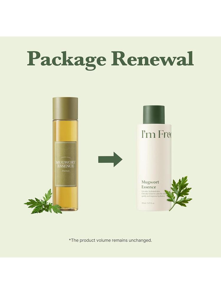 I'M FROM Mugwort Essence bottle showcasing Ganghwa Mugwort for calming and refreshing skin.