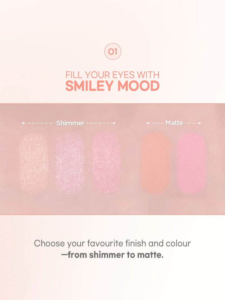 Swatches of LILYBYRED Smiley Eye Blending Stick Shimmer in shimmer and matte finishes for eye makeup.