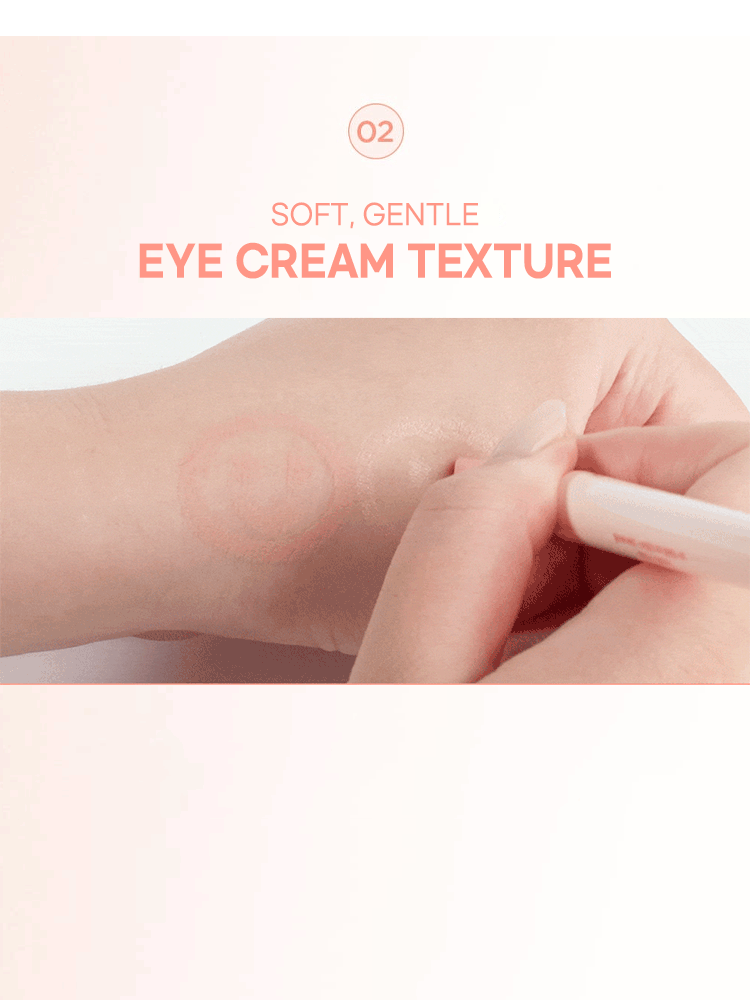 LILYBYRED Smiley Eye Blending Stick Shimmer showcasing its soft, gentle eye cream texture on skin.