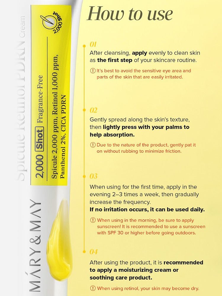 MARY&MAY Spicule Retinol PDRN Cream 15g