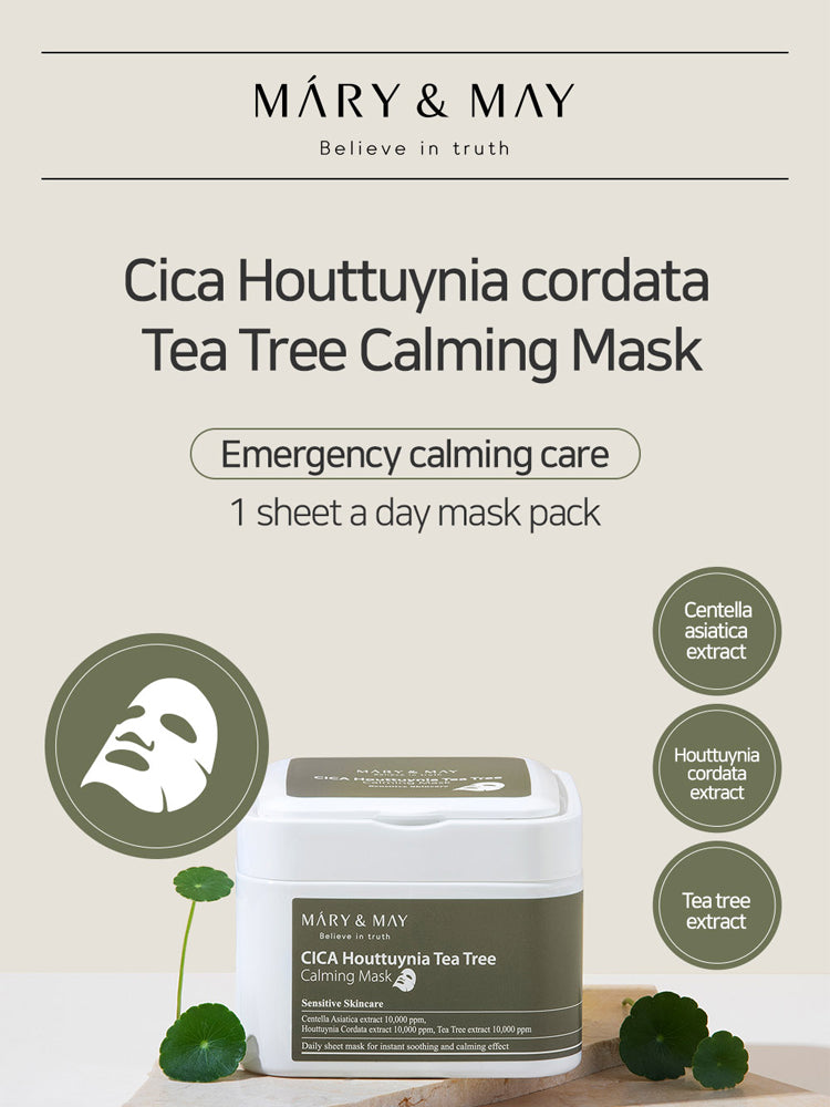 MARY&MAY CICA Houttuynia Tea Tree Calming Mask 400g 30EA