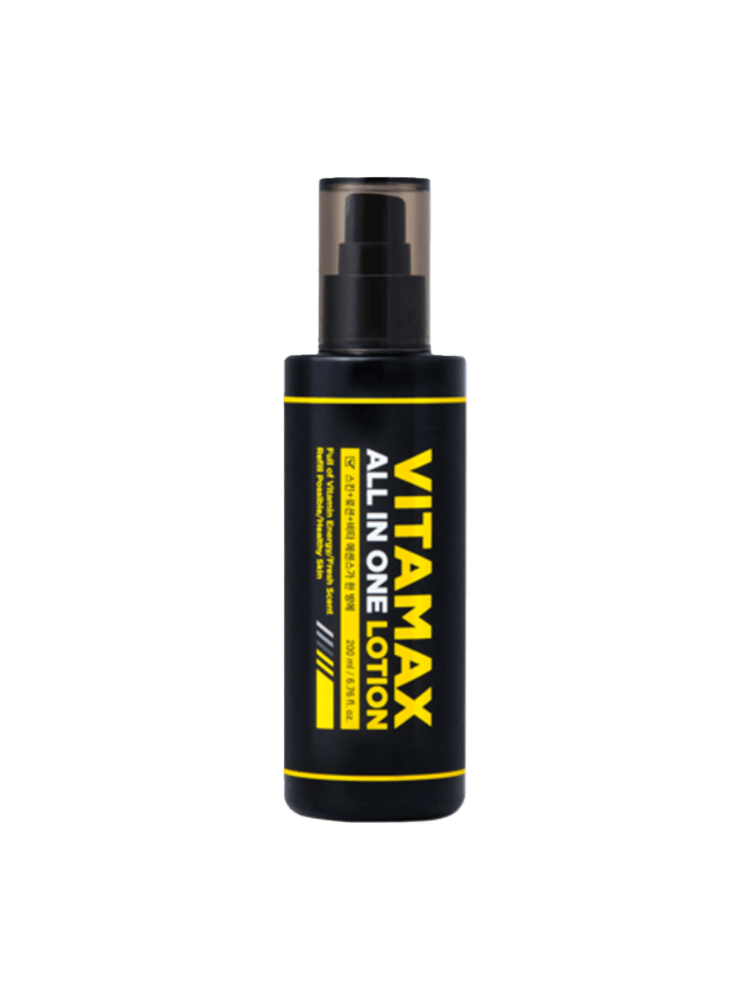 MIP Vitamax All In One Lotion 200ml bottle, designed for improving dull-looking skin and uneven tone.