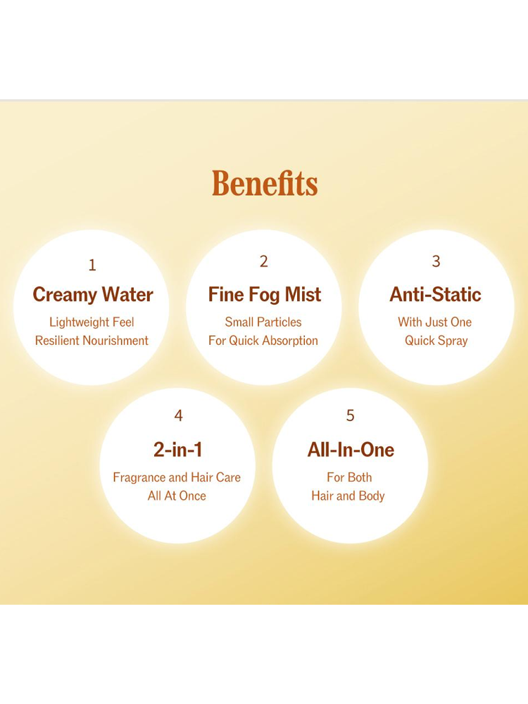NARKA Core Rebuild Creamy Veil Hair Mist 80ml #Sunset Honey