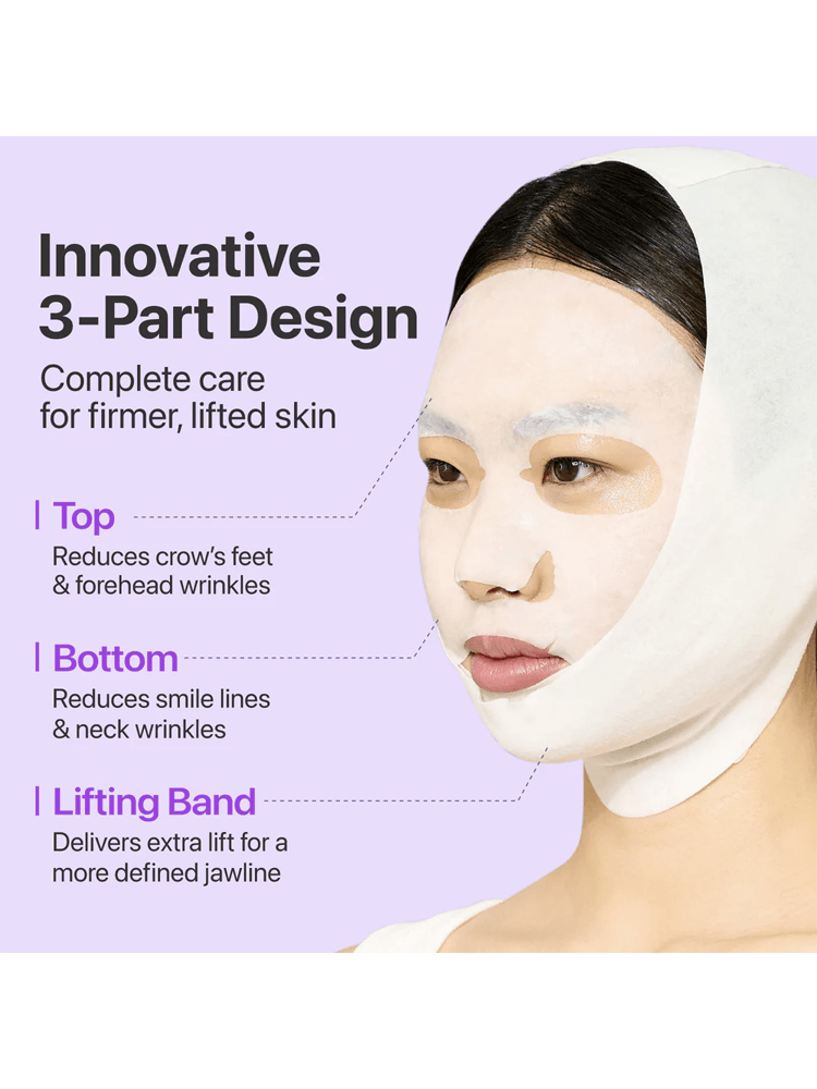 NUMBUZIN NAD Bio Lifting-sil Full Face Pack Sheet with innovative 3-part design for firmer, lifted skin.