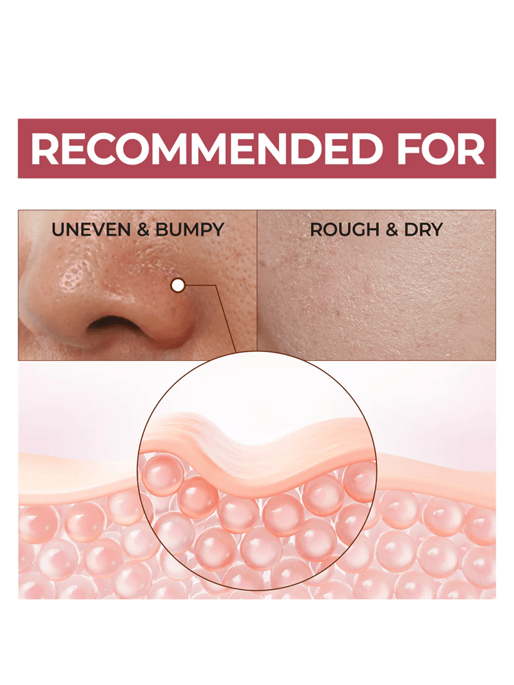 Image showing skin texture issues recommended for NUMBUZIN No.3 Skin Softening Serum treatment for uneven and bumpy skin.