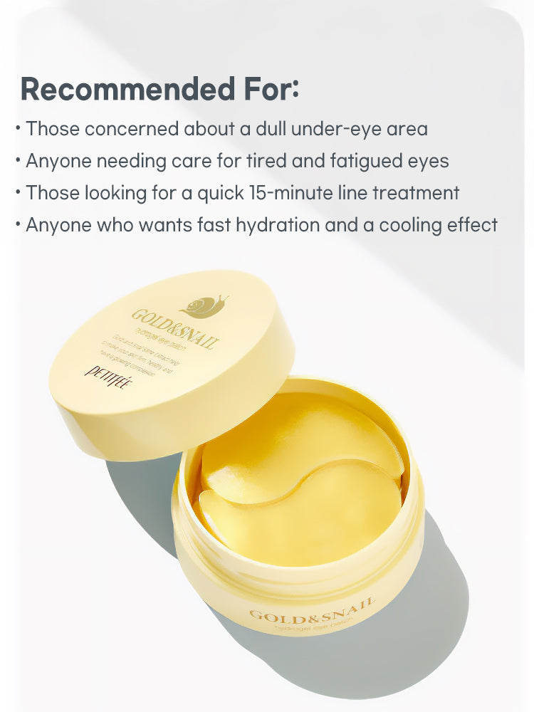 PETITFEE Gold&Snail Hydrogel Eye Patch 1.4g (60patch)