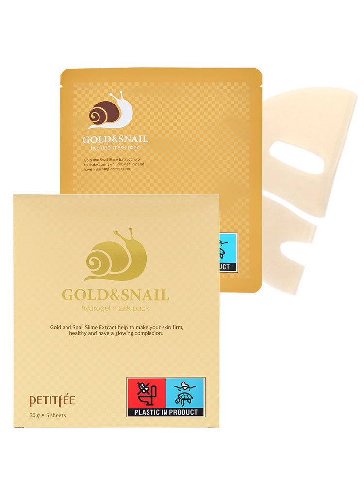 PETITFEE Gold & Snail Hydrogel Mask Pack 30g #5pcs