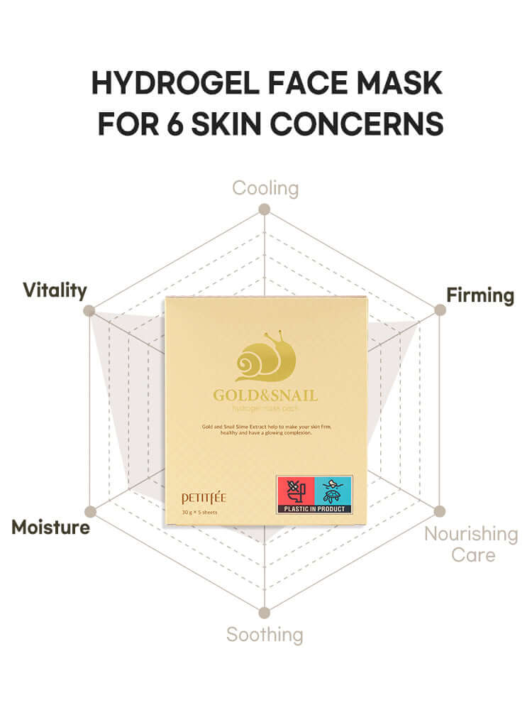 PETITFEE Gold & Snail Hydrogel Mask Pack 30g #1pc