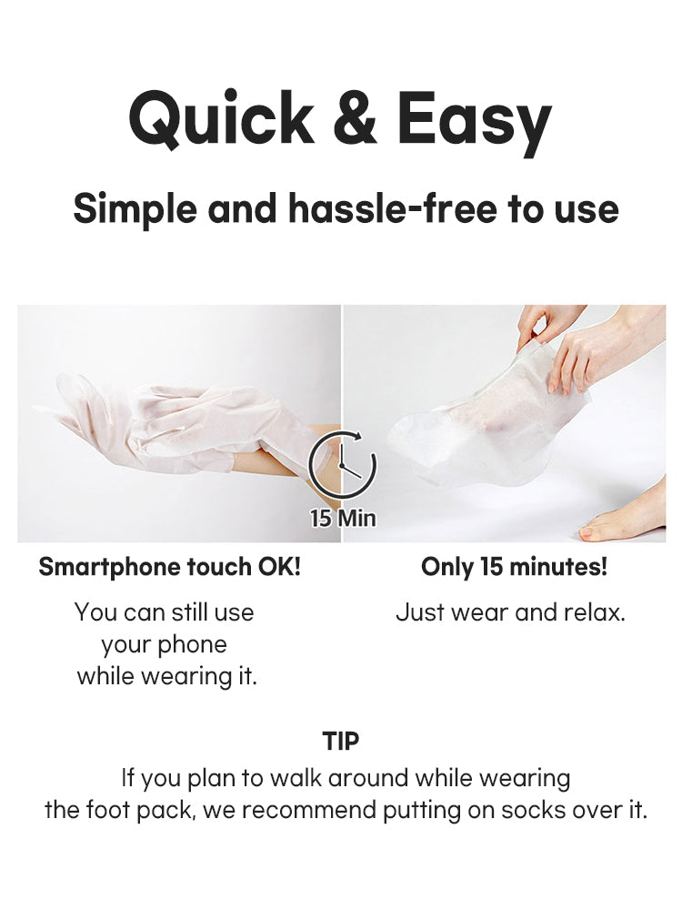 PETITFEE Dry Essence Hand/Foot Pack #1pcs (1pair)