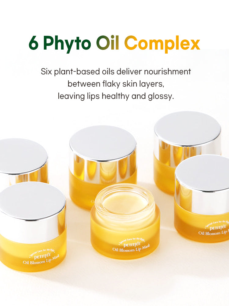 PETITFEE Oil Blossom Lip Mask 15g #Sea Buckthorn Oil (Vita Brightening)