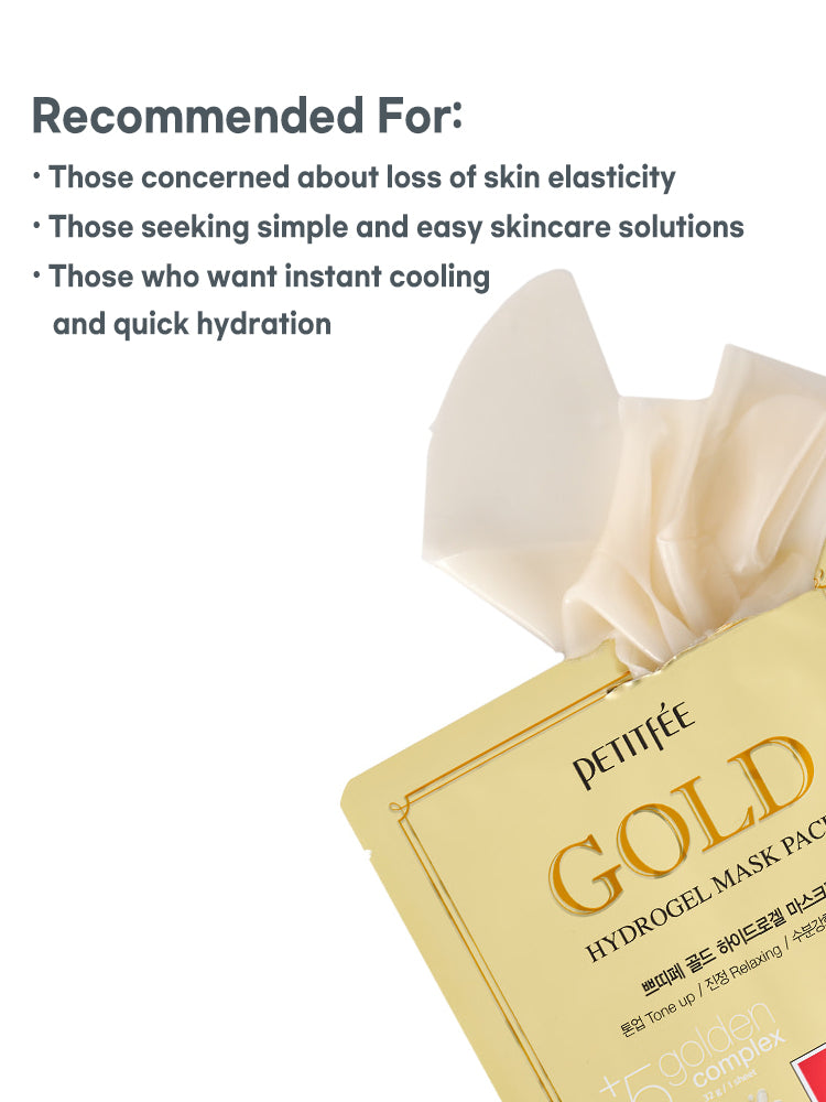 PETITFEE Gold Hydrogel Mask Pack 32g #5pcs