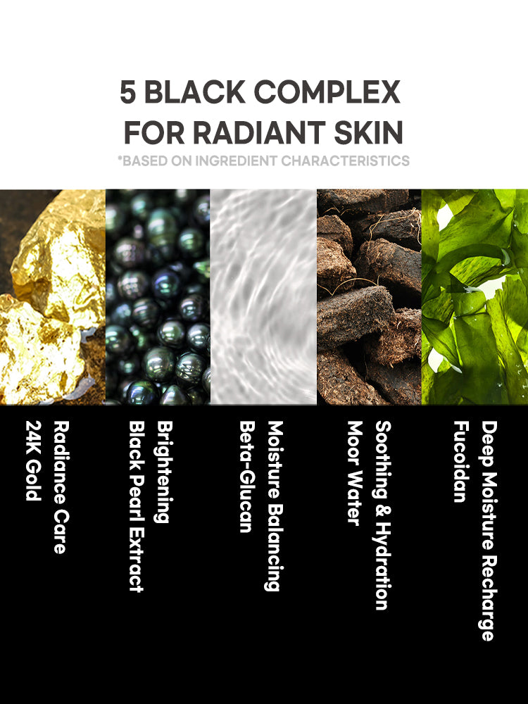 PETITFEE Black Pearl & Gold Hydrogel Mask Pack 32g #5pcs