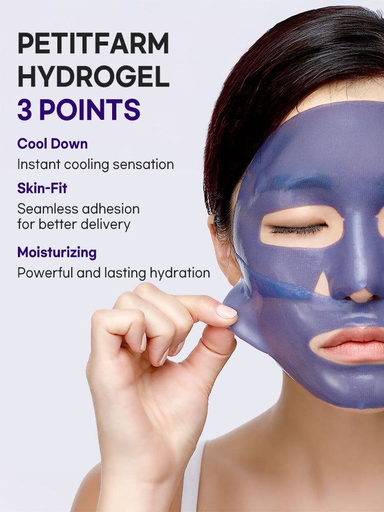 PETITFEE Agave Cooling Hydrogel Face Mask 32g #5pcs