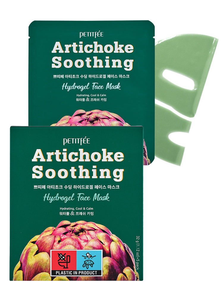 PETITFEE Artichoke Soothing Hydrogel Face Mask 32g #5pcs