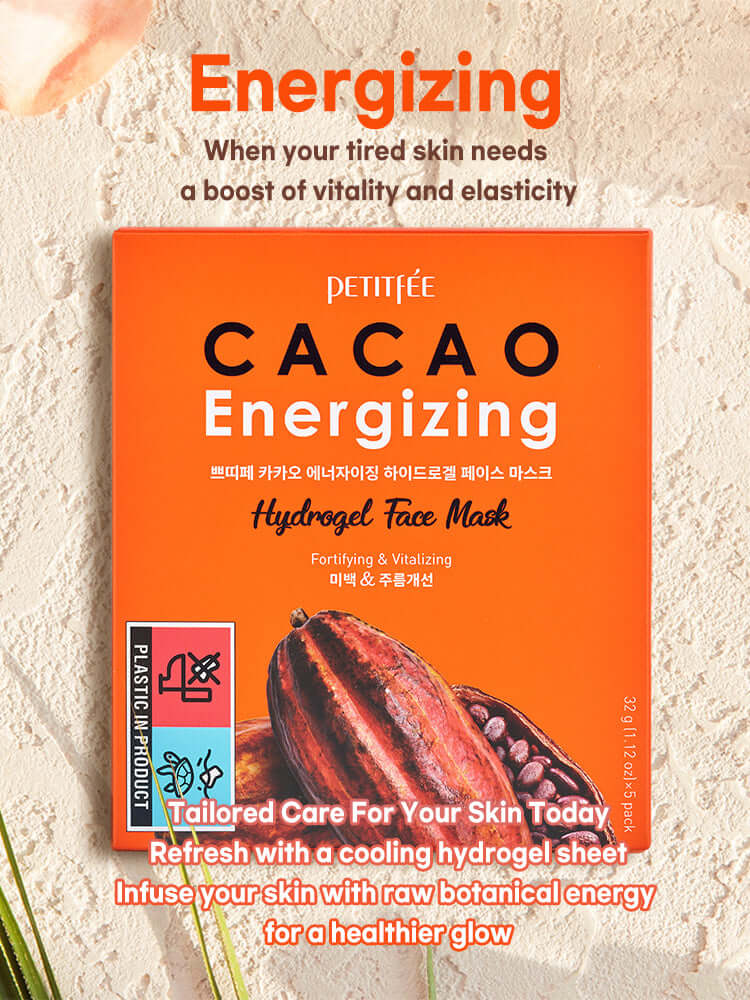 PETITFEE Cacao Energizing Hydrogel Face Mask 32g #1pc