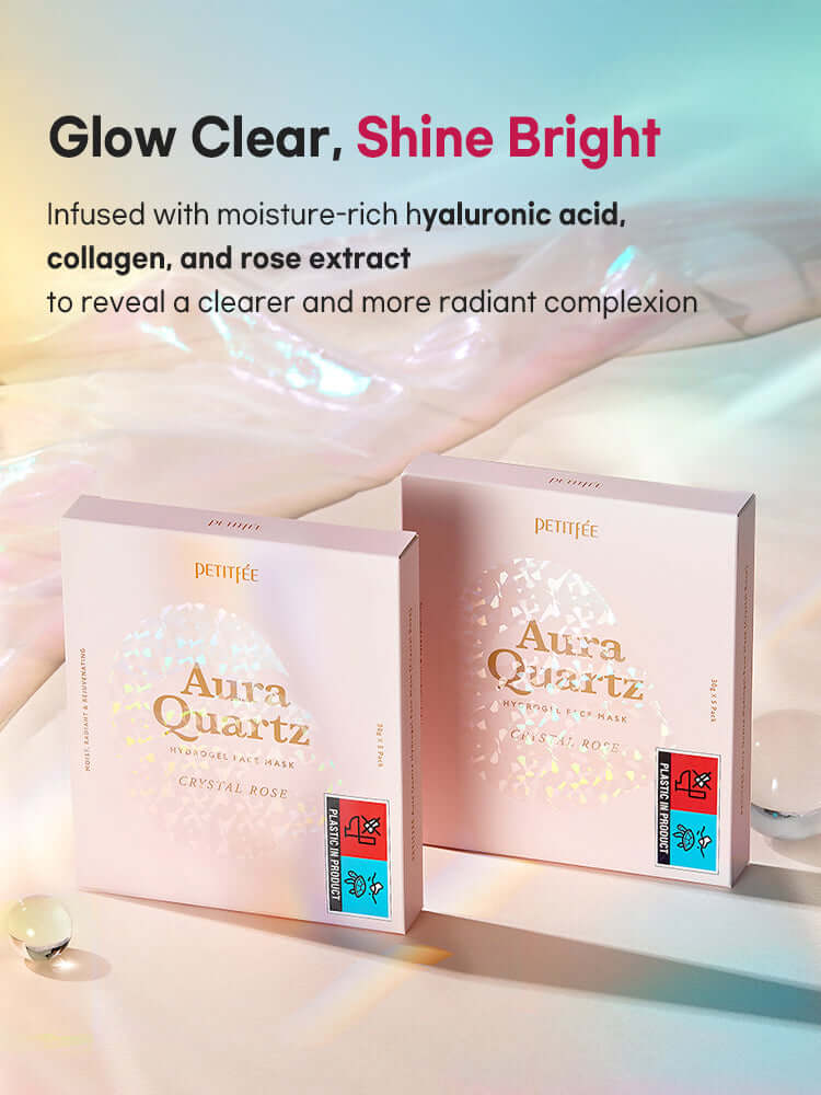 PETITFEE Aura Quartz Hydrogel Face Mask 30g #Crystal Rose #1pc