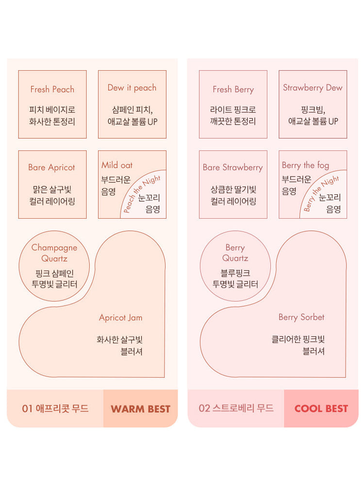 rom&nd Bare Layer Palette 14g