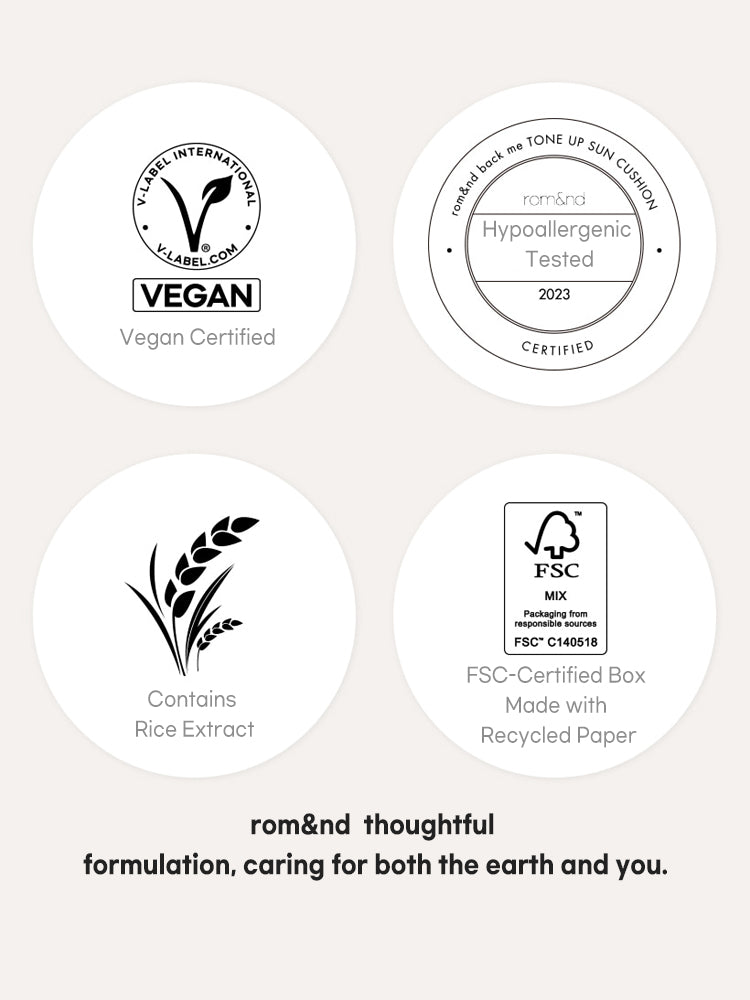 rom&nd Back Me Tone Up Sun Cushion 11g SPF50+/PA++++