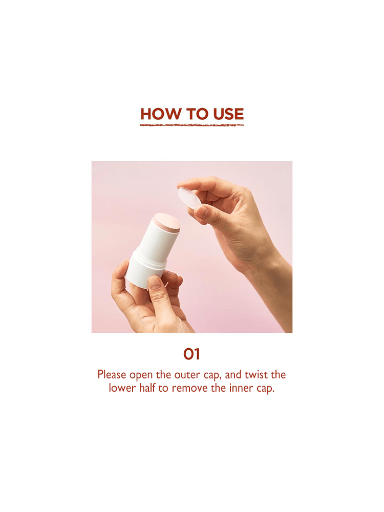 SKIN1004 Madagascar Centella Poremizing Quick Clay Stick Mask being opened as part of usage instructions.