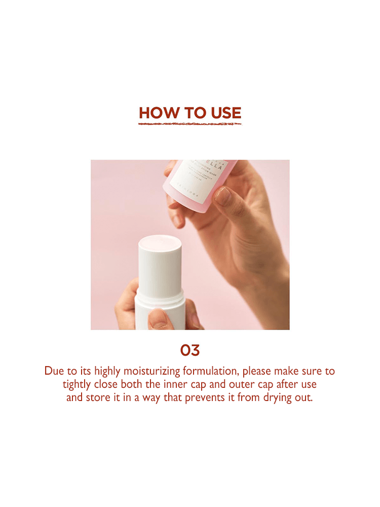 SKIN1004 Madagascar Centella Poremizing Quick Clay Stick Mask How to use guide with emphasis on storage.