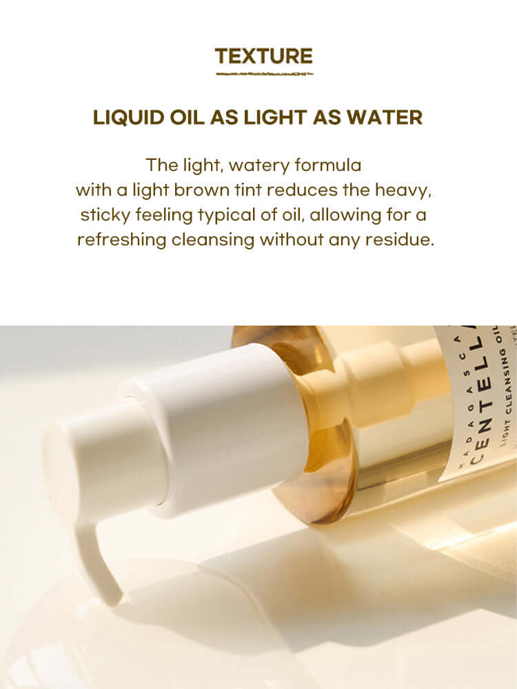 SKIN1004 Madagascar Centella Light Cleansing Oil 200ml liquid oil texture description