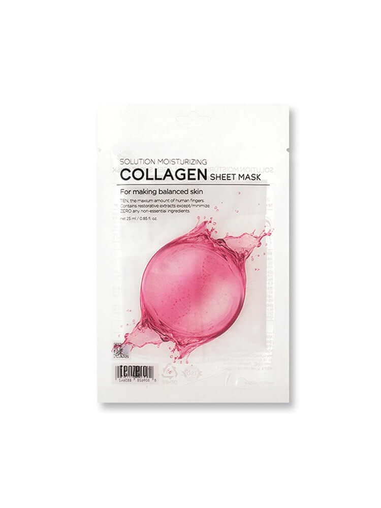 TENZERO Solution Moisturizing Collagen Sheet Mask 25ml #1pc