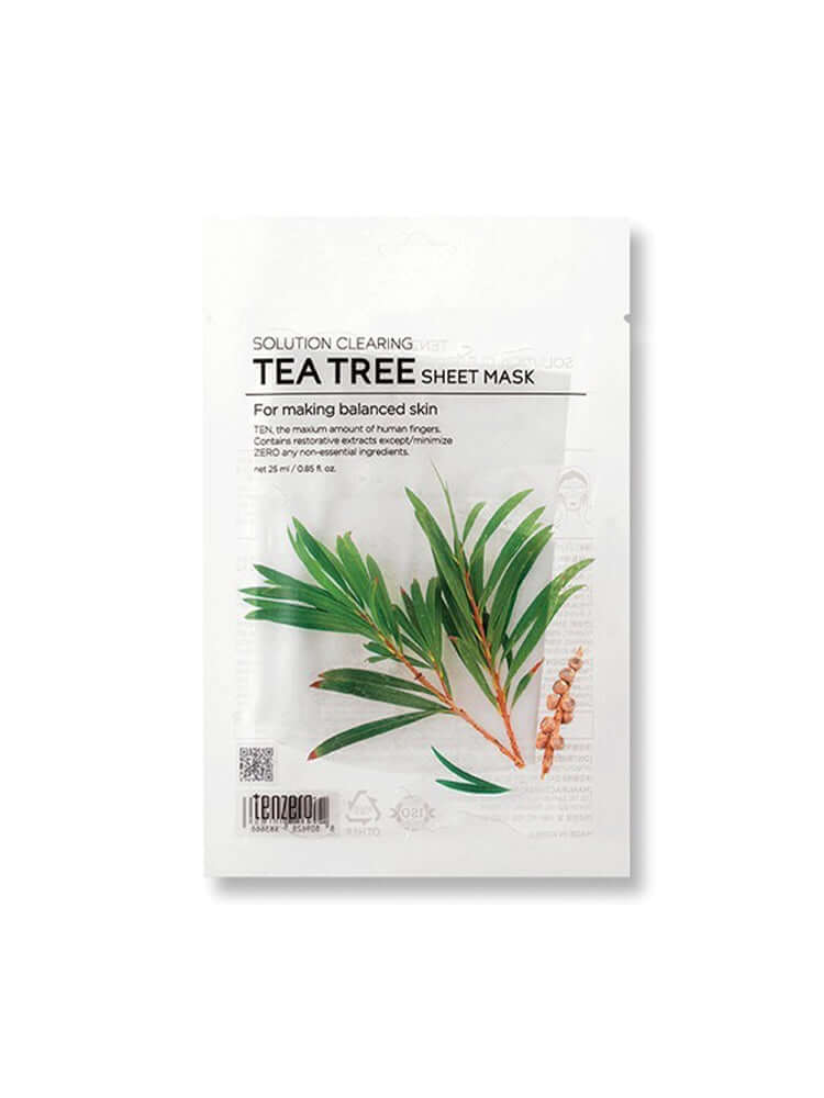 TENZERO Solution Clearing Tea Tree Sheet Mask 25ml #1pc