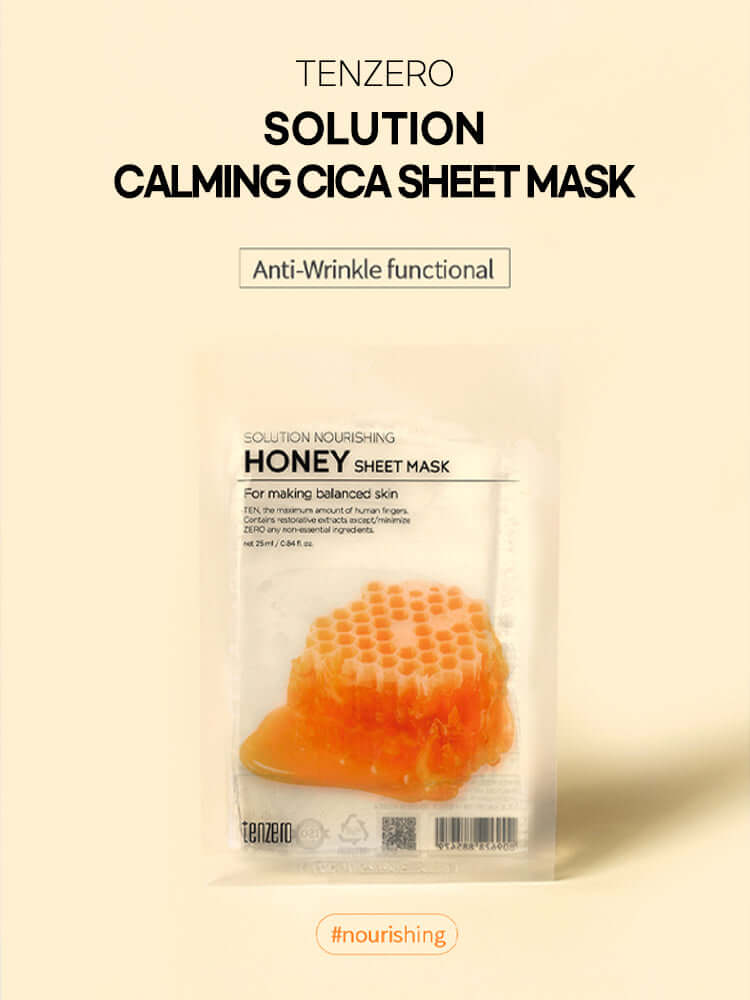 TENZERO Solution Nourishing Honey Sheet Mask 25ml #1pc