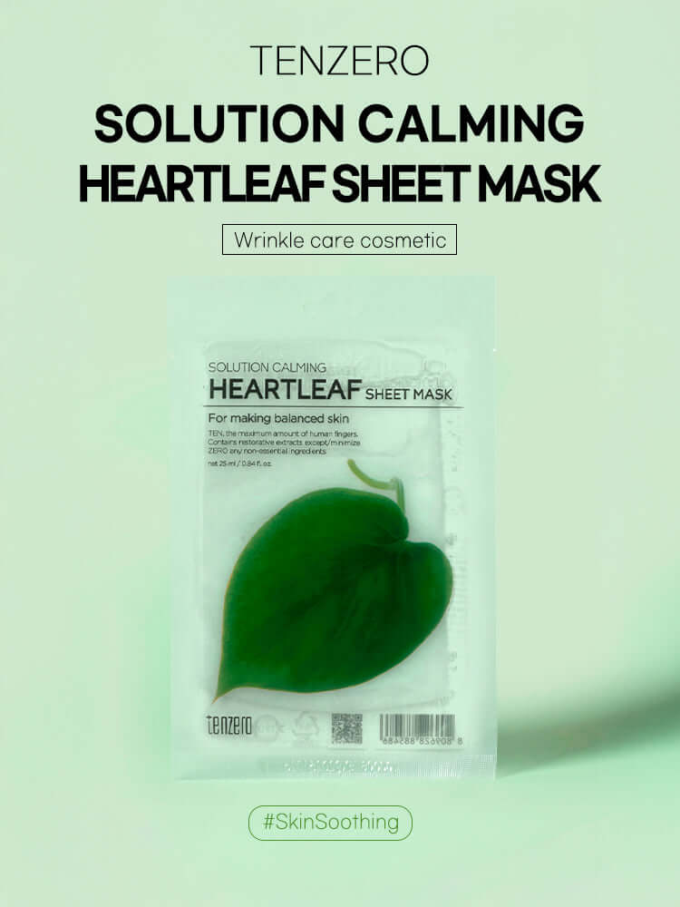 TENZERO Solution Calming Heartleaf Sheet Mask 25ml #1pc