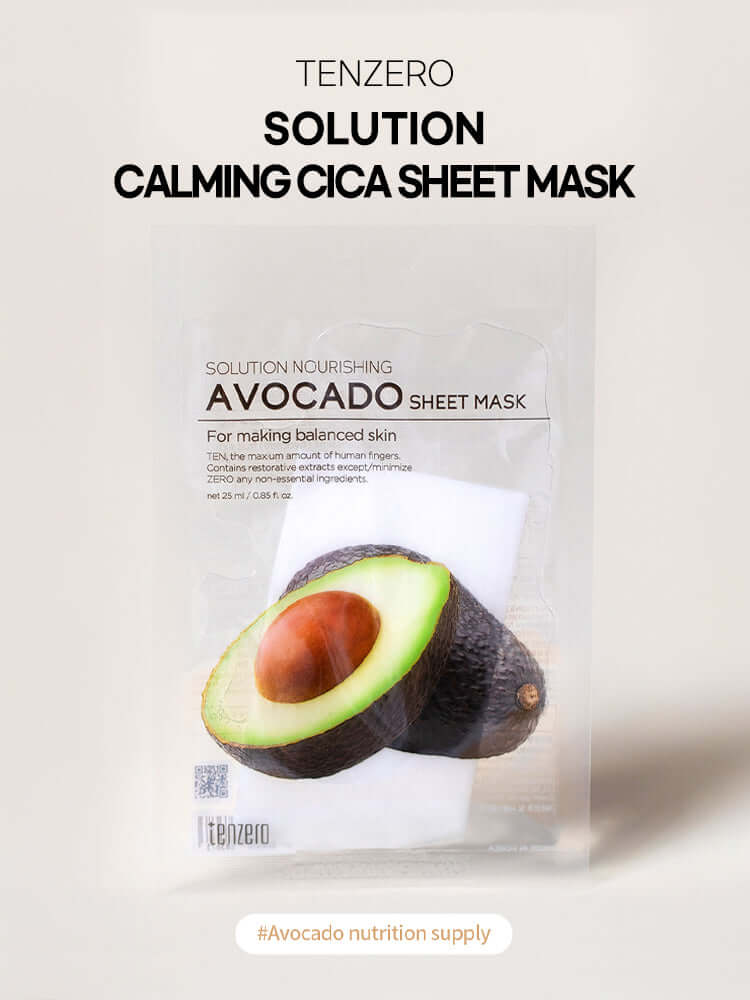 TENZERO Solution Nourishing Avocado Sheet Mask 25ml #1pc